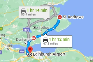 Edinburgh - St Andrews Airport Taxi