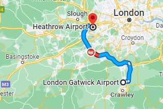 Gatwick – Heathrow Airport Taxi