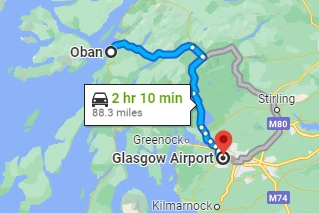 Glasgow - Oban Airport Taxi
