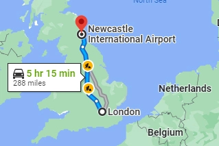 London - Newcastle Airport Taxi